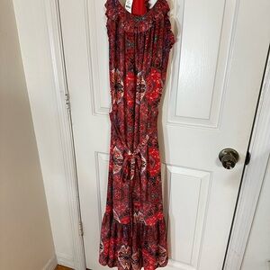 Gap Pink Paisley Maxi Dress Size M